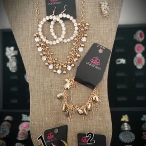 Necklace earrings bracelet ring